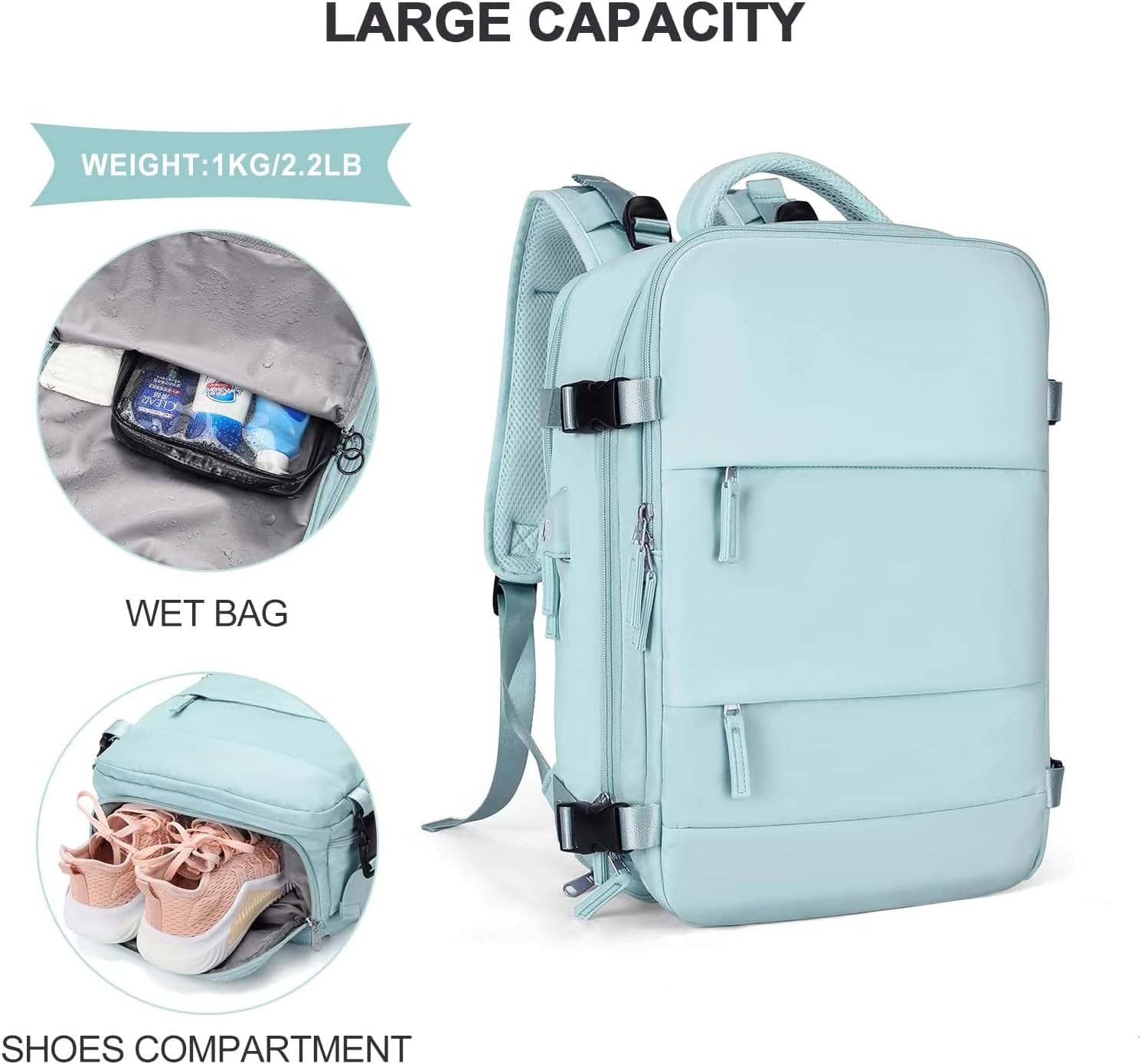 Women's Travel Backpacks - pack in one day