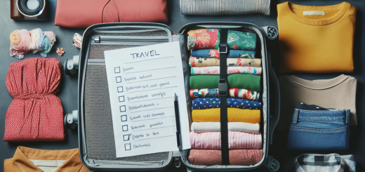 clothing to Pack For A Week's Trip -travel checklist- pack in one day