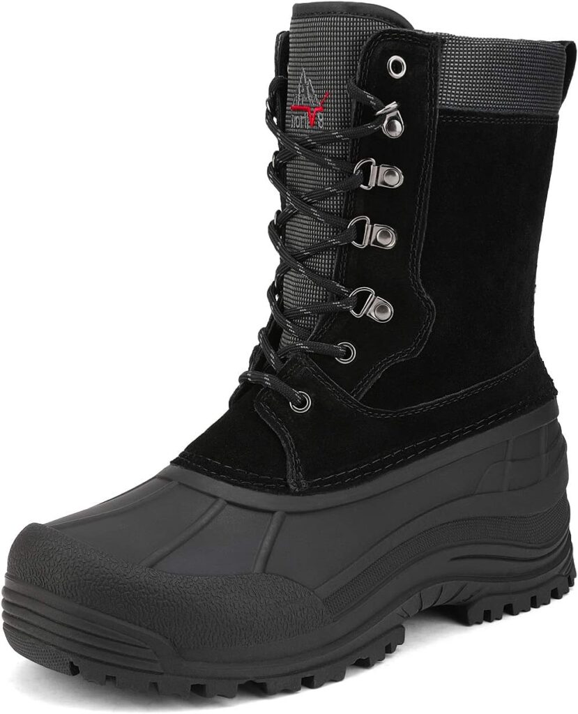 NORTIV 8 Mens Insulated Waterproof Winter Snow Boots