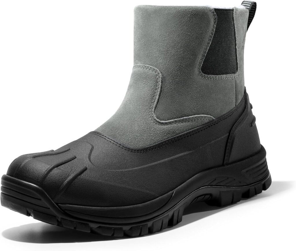 NORTIV 8 Mens Slip on Winter Boots Waterproof Fall Outdoor Boot