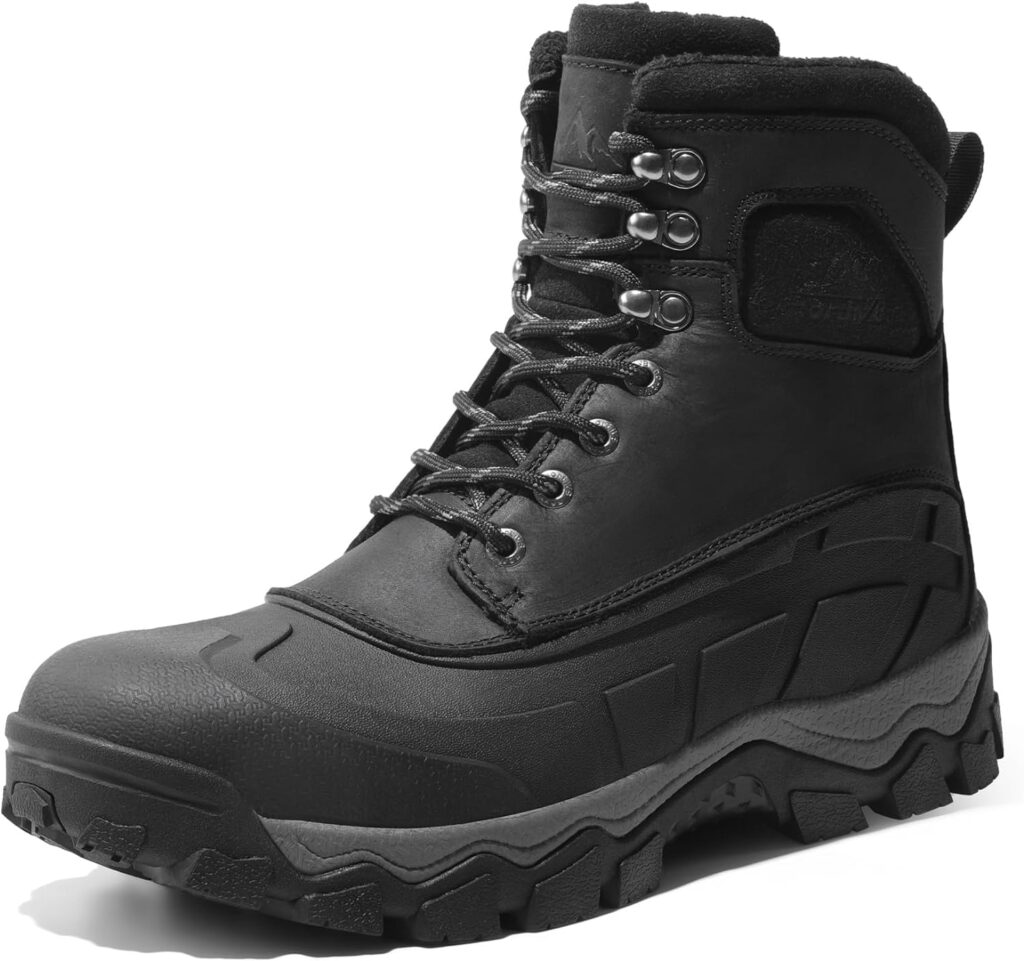 NORTIV 8 Mens Winter Boots Insulated Waterproof Snow Hiking Boots
