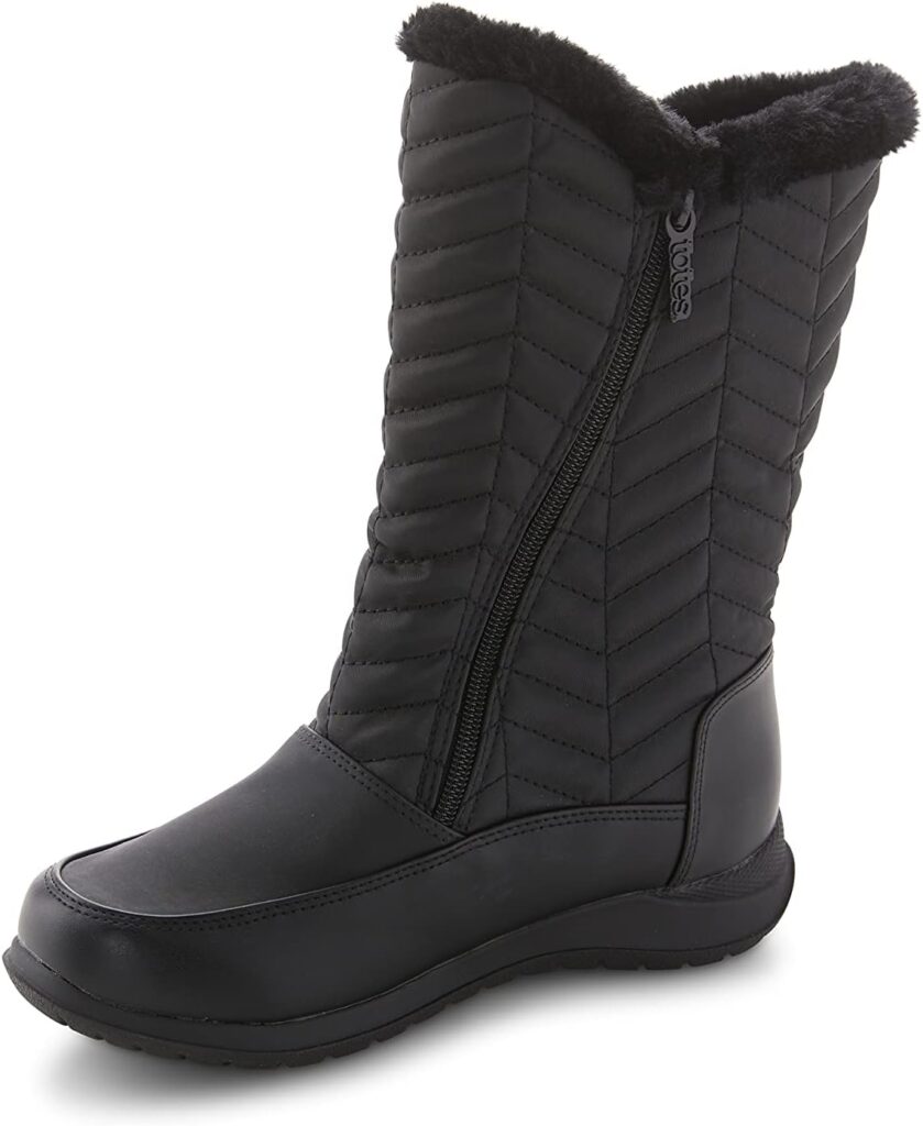 totes Womens Winter, Rain Snow Boots Insulated Warm Fur-Lined, Tall Mid-Calf Height