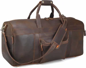 15 Best Expensive Christmas Gifts for Him in 2026 (Worth the Splurge) - Polare 23 Vintage Full Grain Cowhide Leather Weekender Duffle Bag Overnight Travel Carry on Duffel Bag For Men